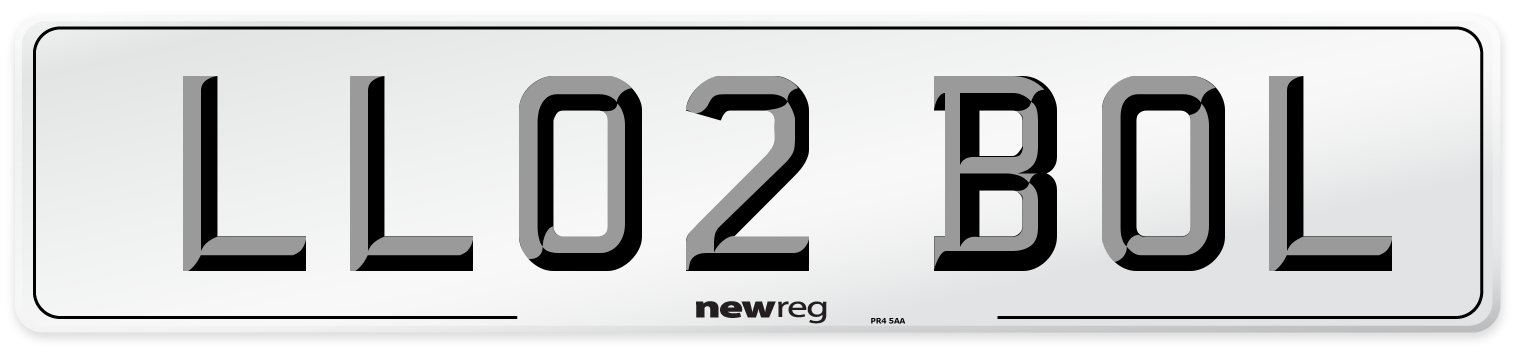 LL02 BOL Number Plate from New Reg